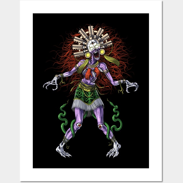 Aztec Mythology Deity Tzitzimitl Wall Art by underheaven